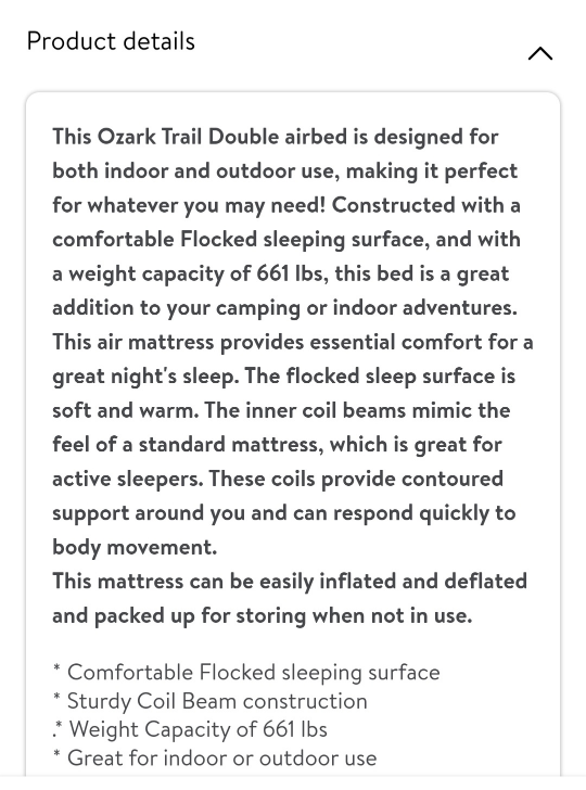 Air mattress / double airbed - Ozark trail - photo 2