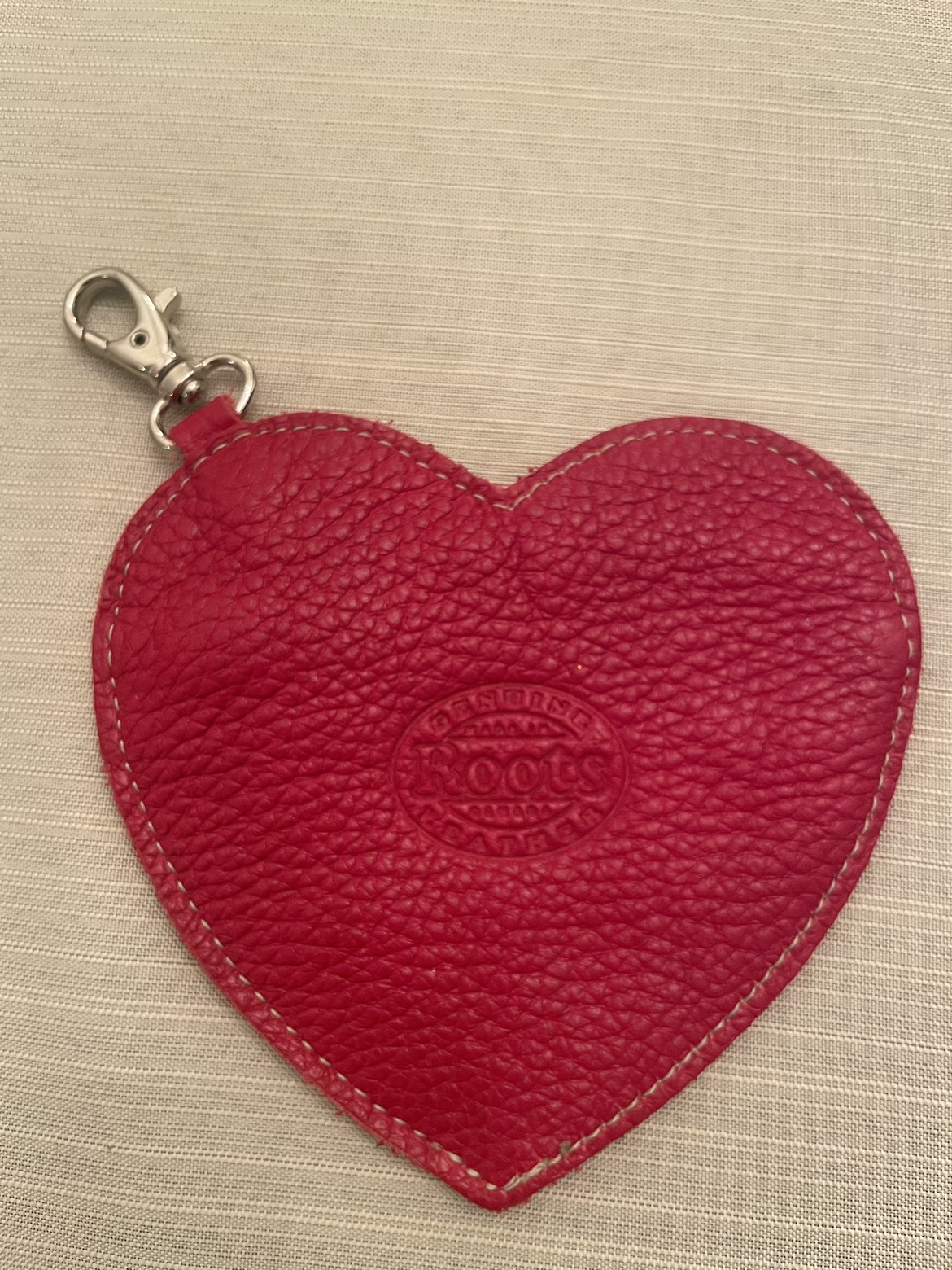 Roots Red Leather Key Chain thumbnail