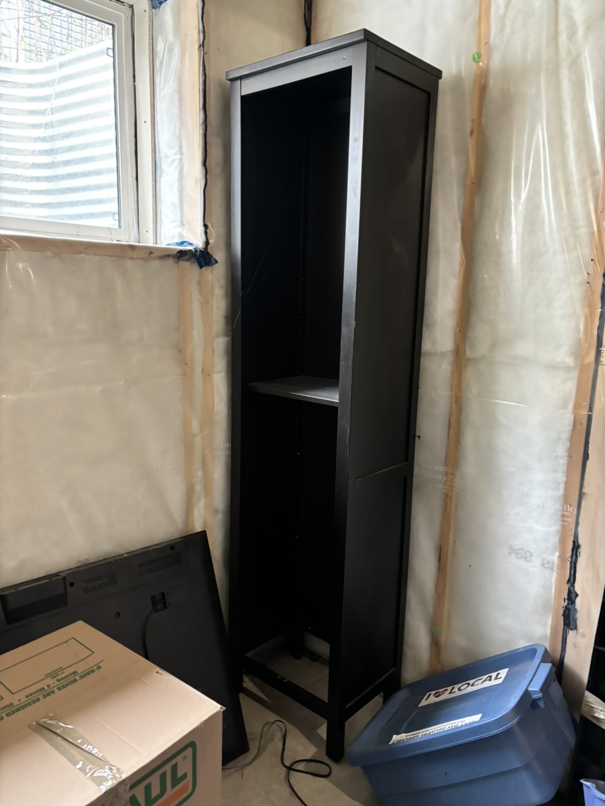 Black brown ikea Hemnes bookshelf
