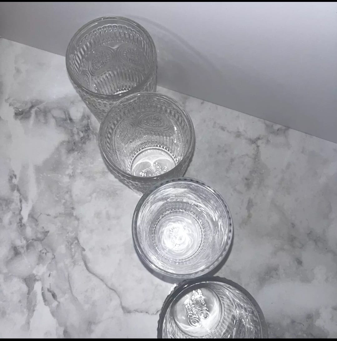 The Pioneer Woman Adeline 16-Ounce Embossed Glass Tumblers image indicator(6)