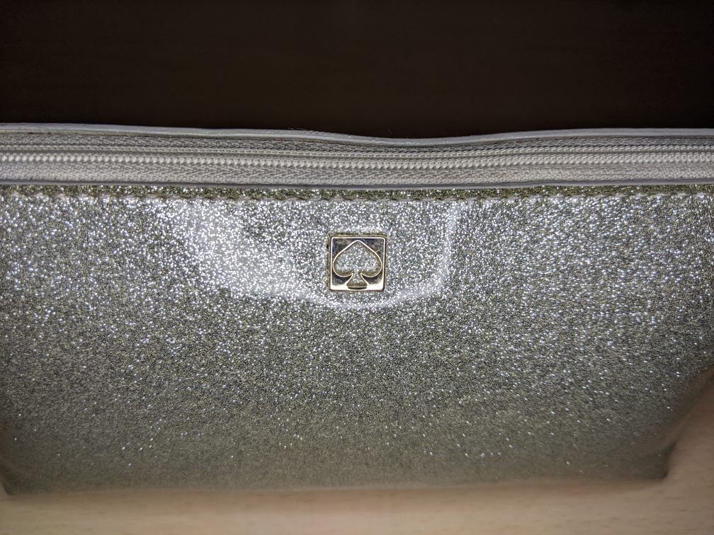 Kate Spade Mavis Street Gia Pouch Clutch Sparkle Silver Pouch image indicator(7)