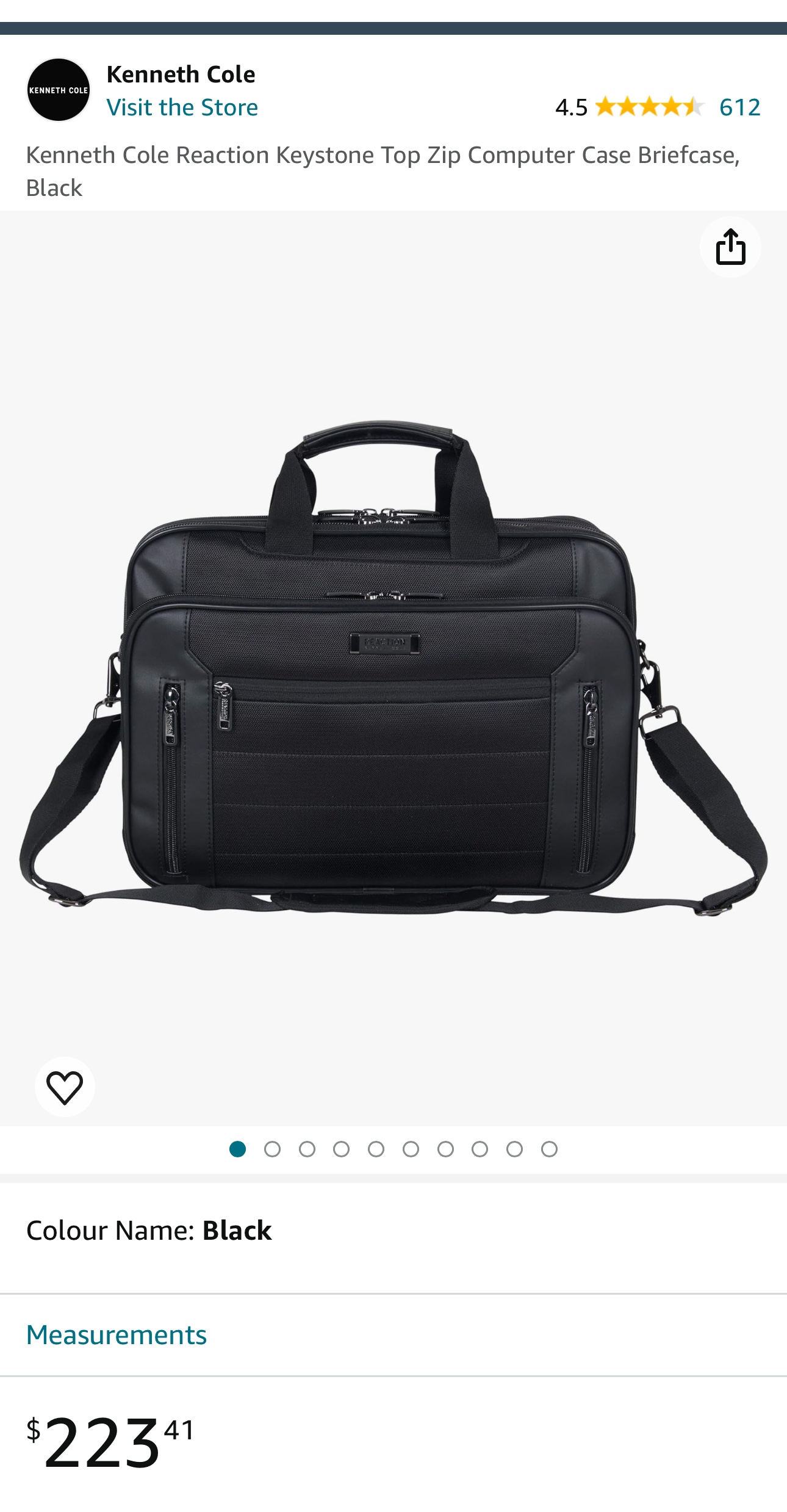 Kenneth Cole Black luggage case image indicator(2)