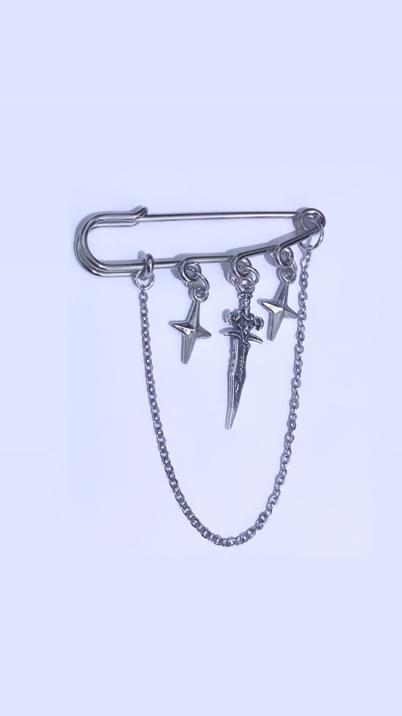 Dangly Sword Brooch (Handmade) thumbnail