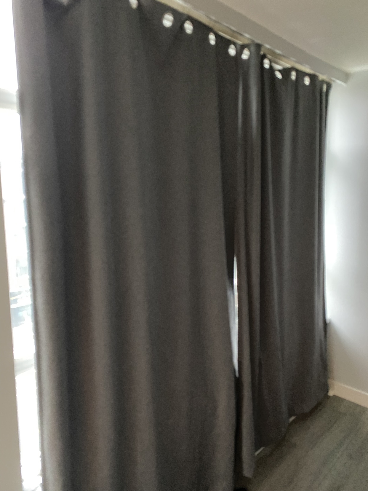 Gray blackout curtains - photo 2