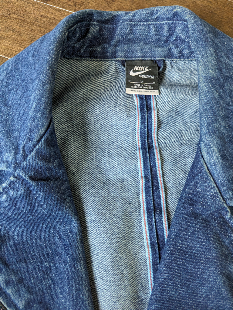 NIKE DENIM & LEATHER JACKET SZ M image indicator(4)