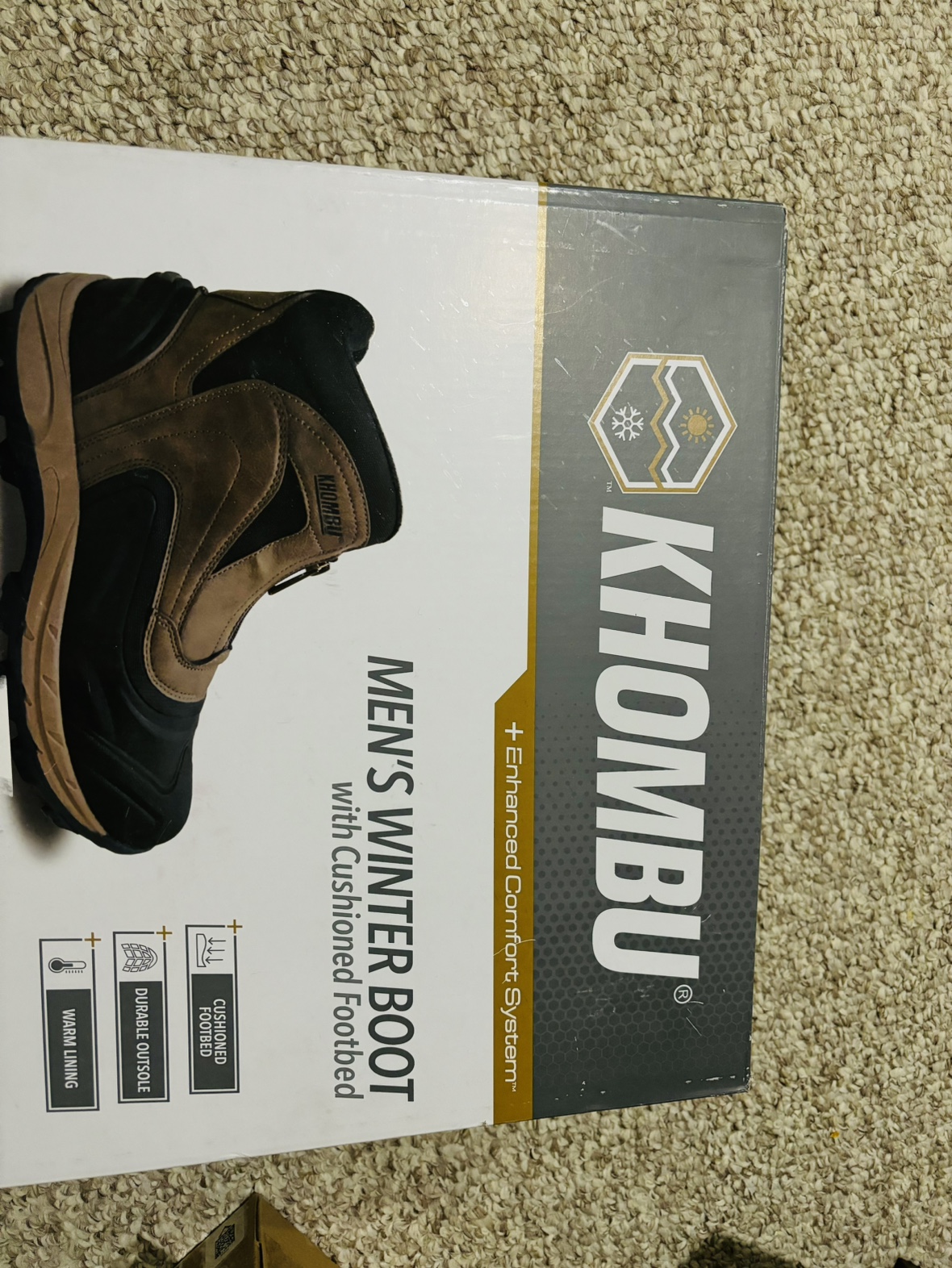 Khombu winter shoes size 10- Mens