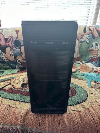 Computer tower with parts