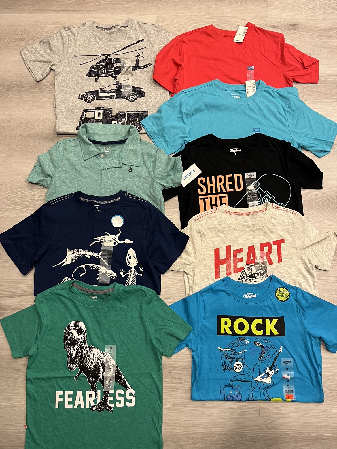 Brand new 8T boys tee shirts -9 items