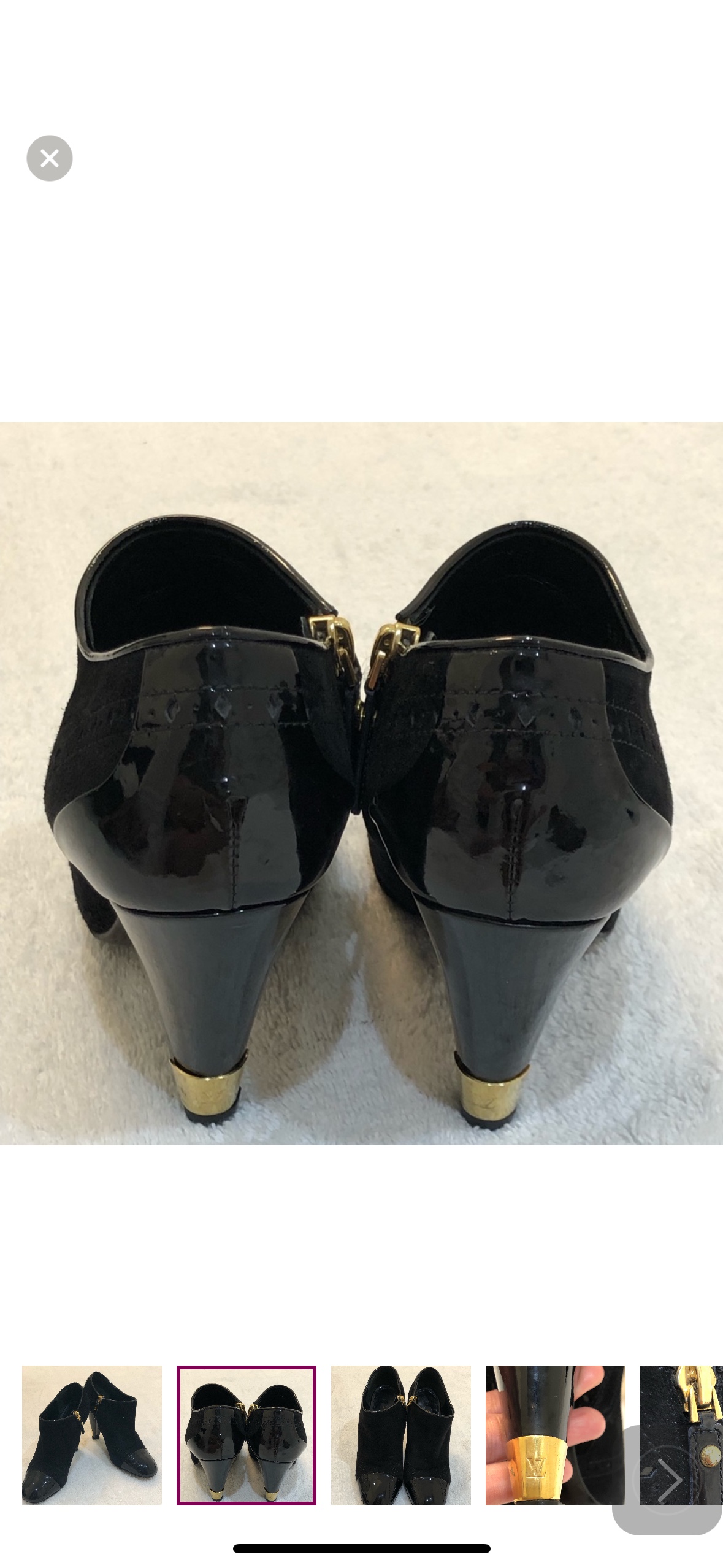 Louis Vuitton suede ankle bootie image indicator(2)