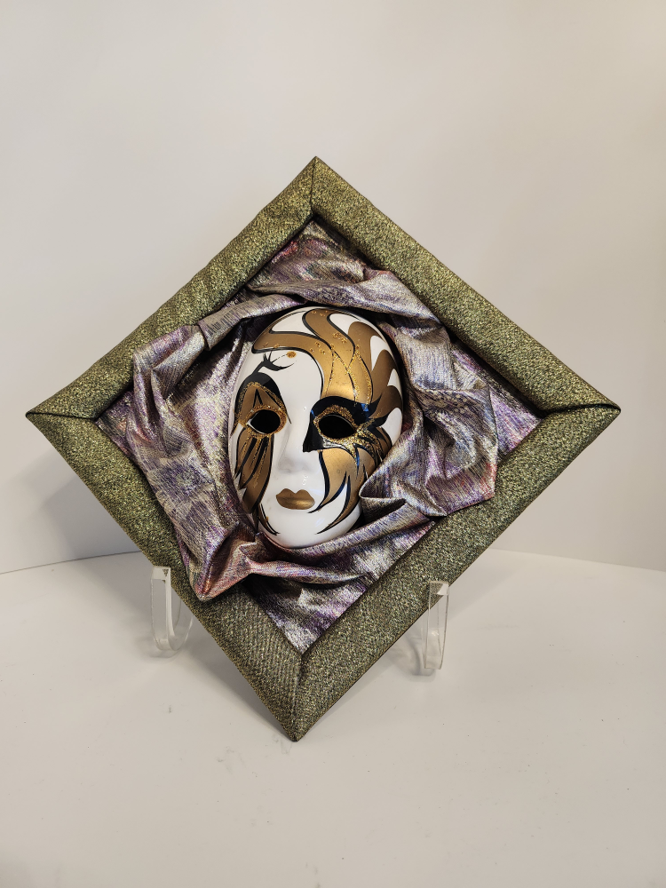 Ceramic Face Mask Wall Hanging,  Harlequin Venetian Vintage