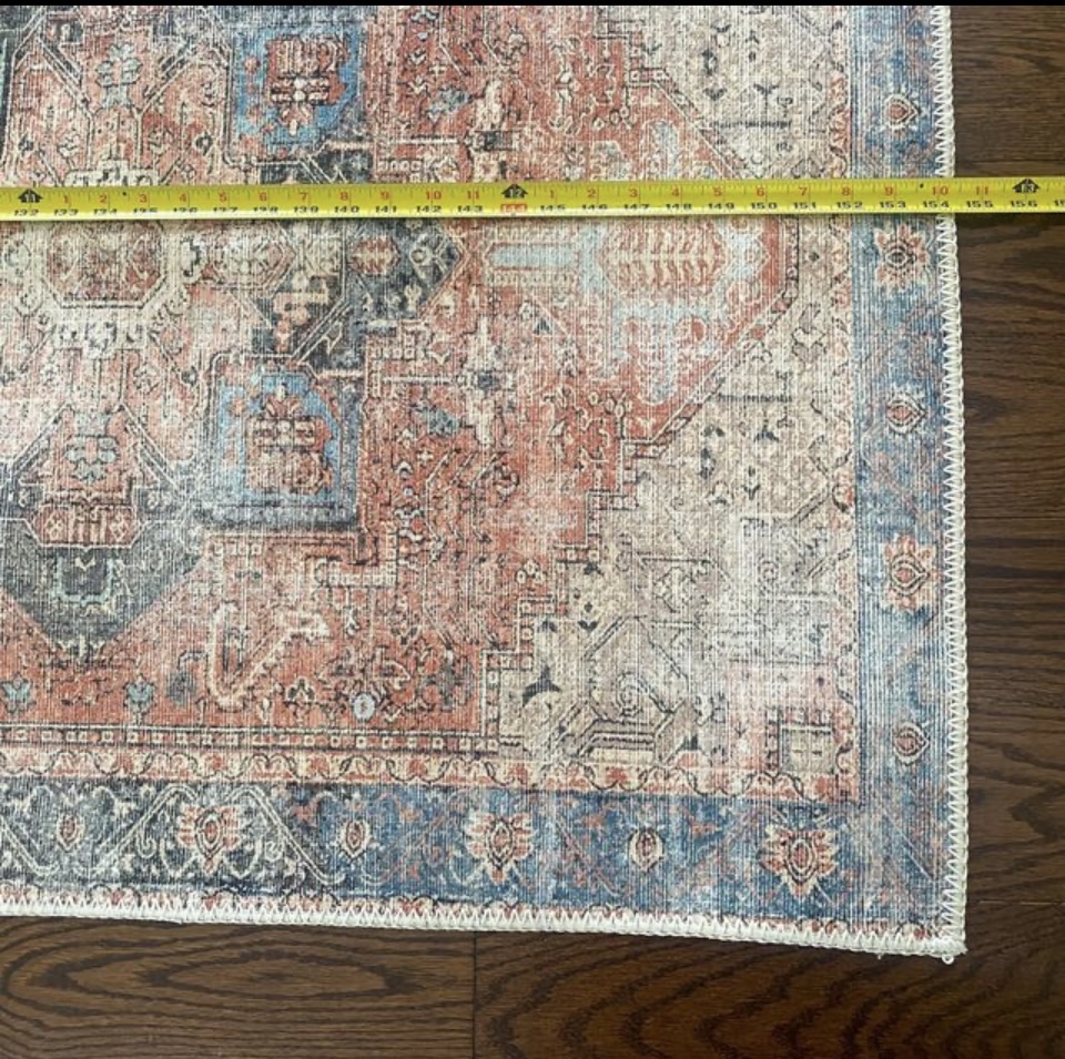 NEW - Vintage Cezanne Terracotta Sky Carpet Runner image indicator(4)