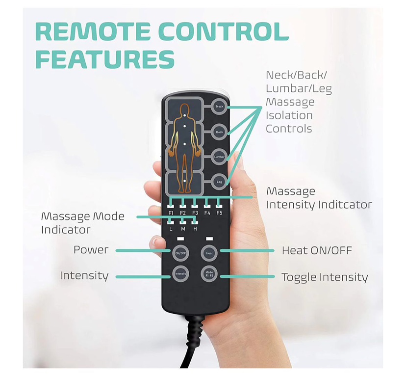 Full-Body Massage Mat w/ Shiatsu Neck Massage image indicator(4)