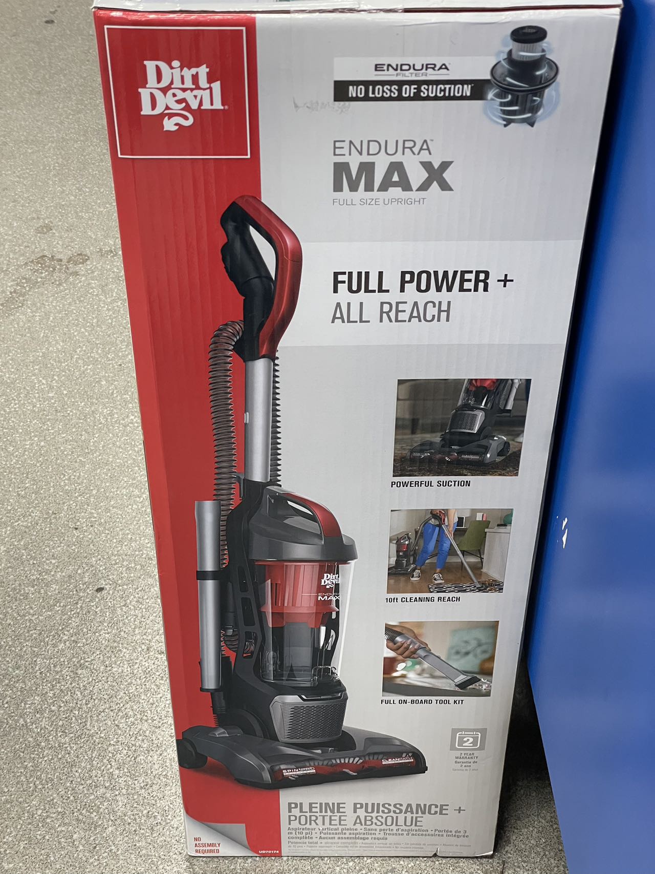 Brand new dirt devil upright vacuum full power + all reach - photo 2