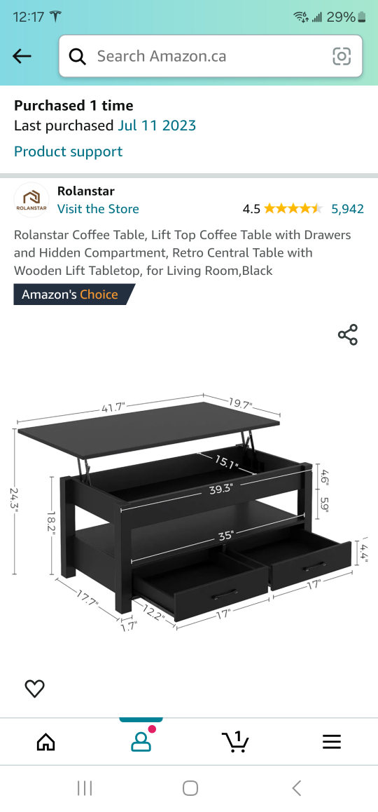 black coffee table - photo 5