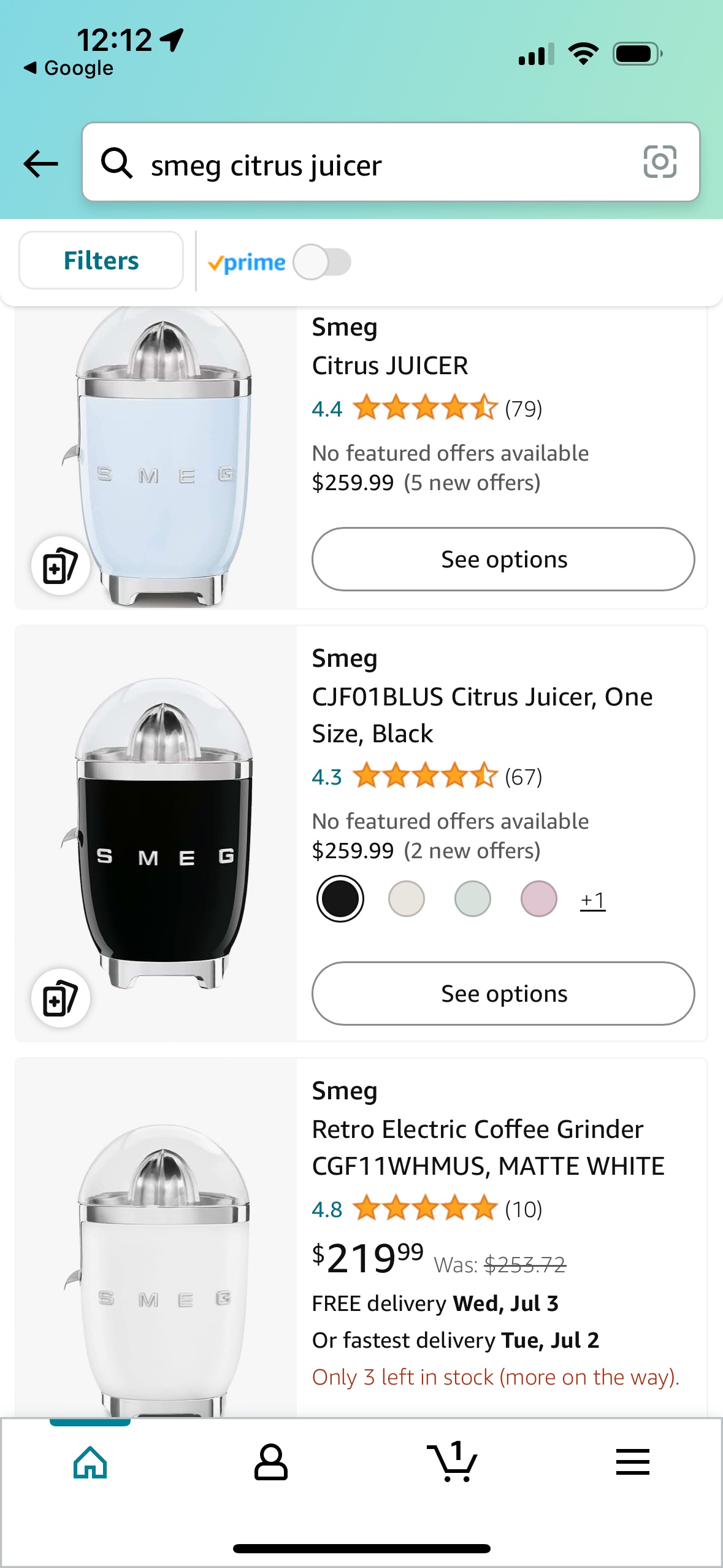 Smeg Pink Citrus Juicer image indicator(10)