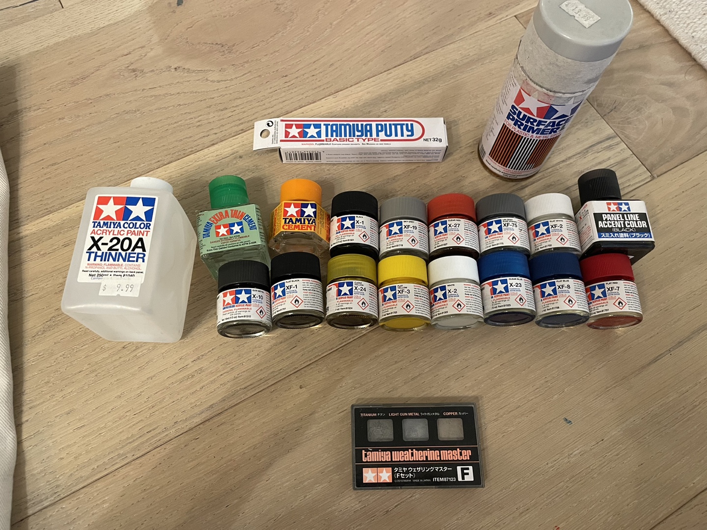 Tamiya paints, primer etc