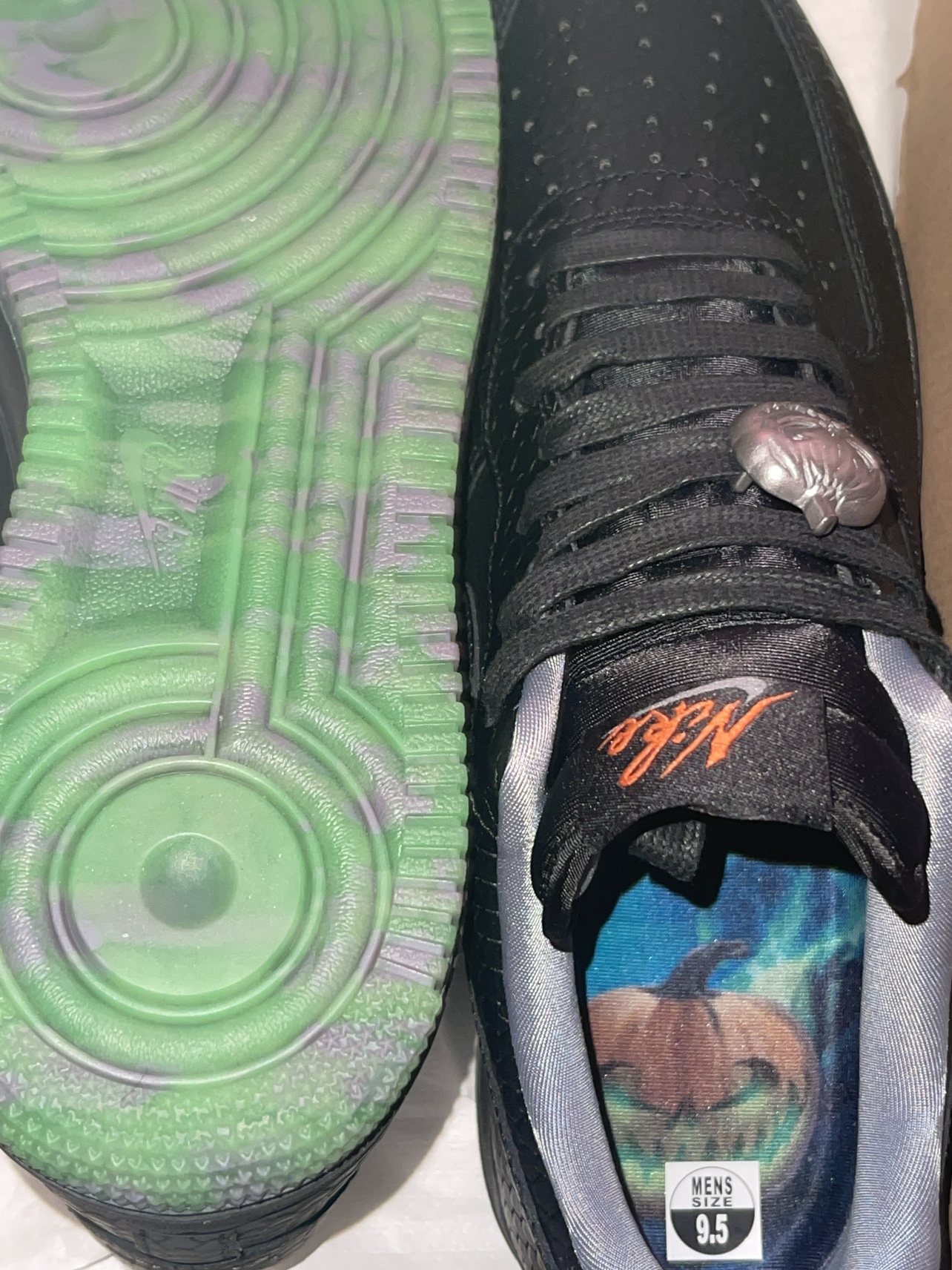 Air Force ones Halloween edition new size 9 1/2 - photo 2