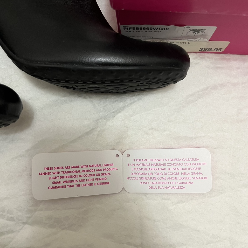 Fornarina Black Leather Boots size 39 image indicator(9)