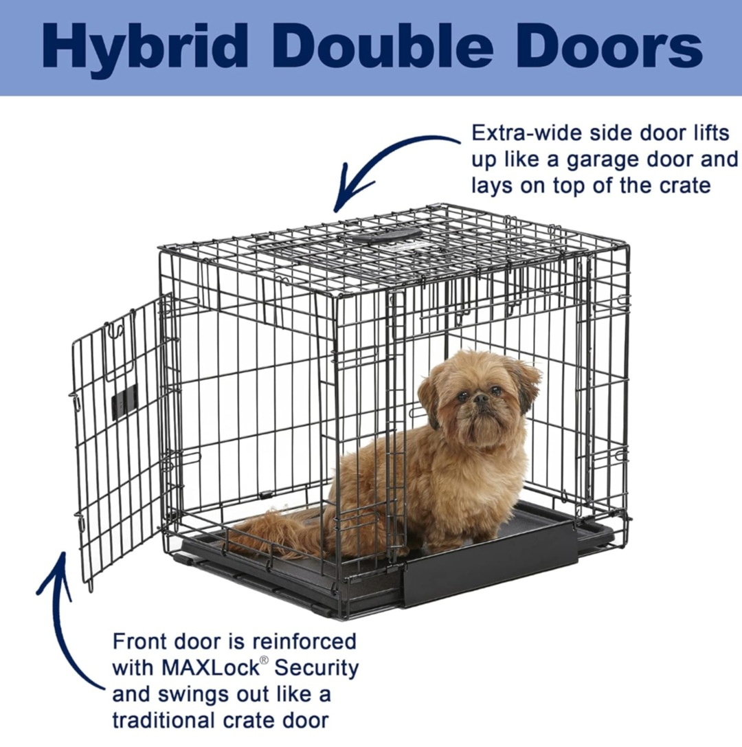 Midwest Homes for Pets Ovation Double Door Dog Crate, 24-Inch thumbnail