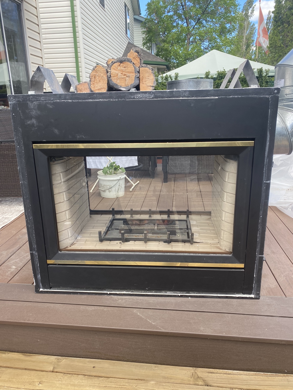 Two way fireplace