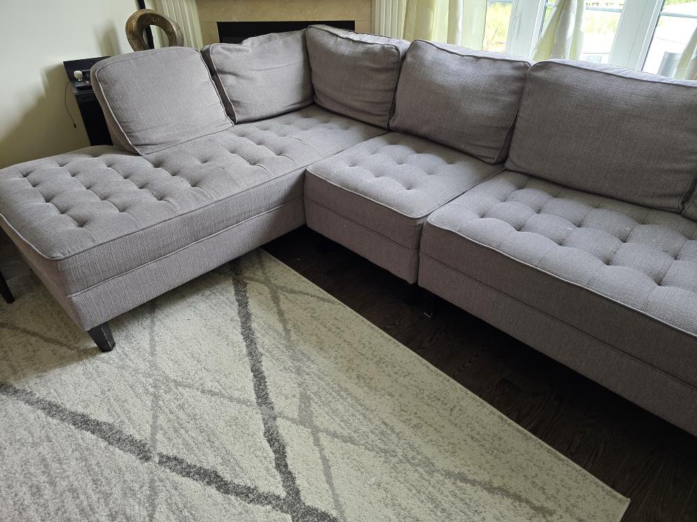 Cindy Crawford left handed sectional in grey - photo 3