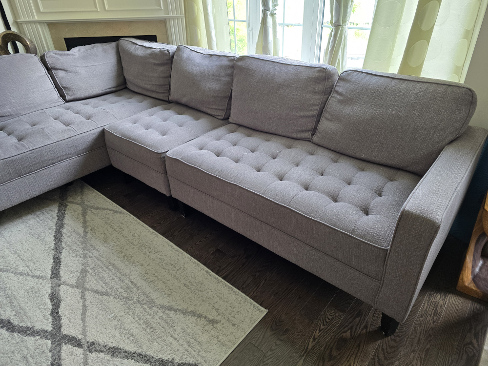 Cindy Crawford left handed sectional in grey - photo 4