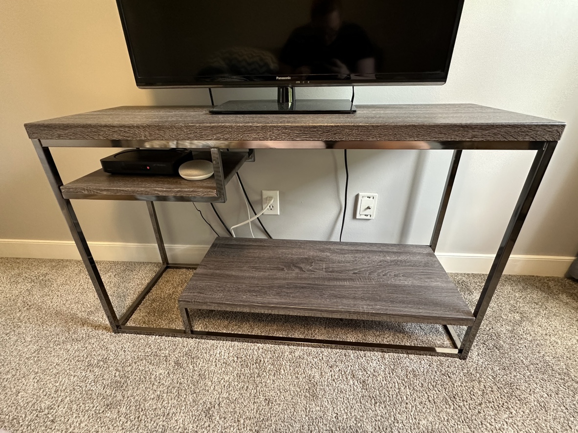Grey/Silver TV Stand