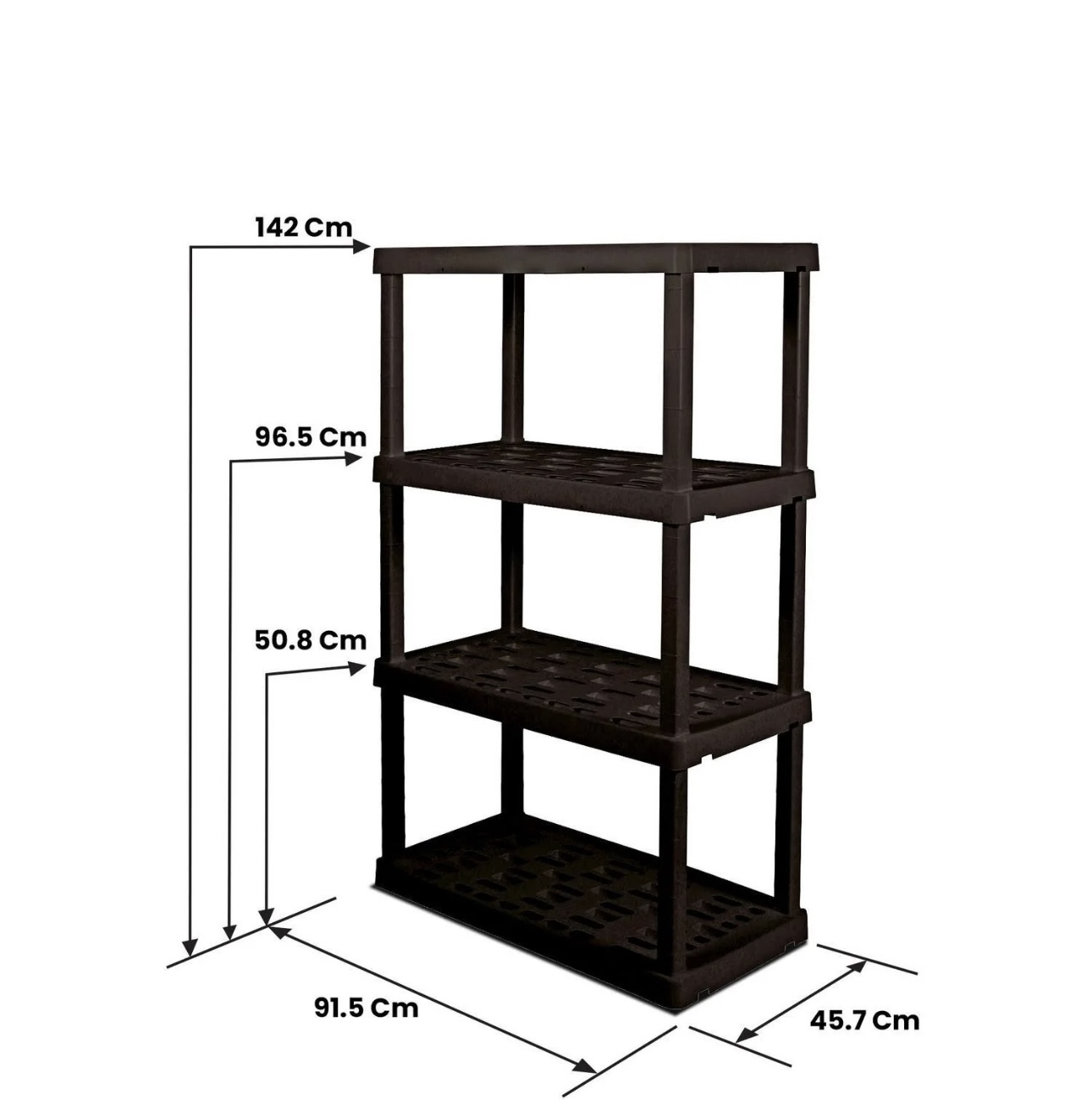 4 tier plastic shelves