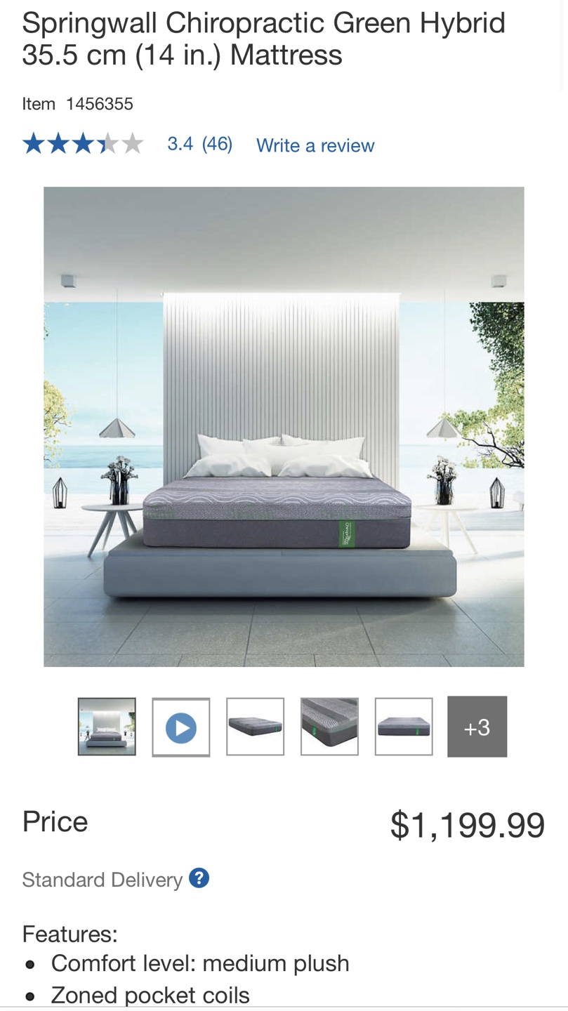 Springwall Chiropractic Green Hybrid Queen mattress - photo 4