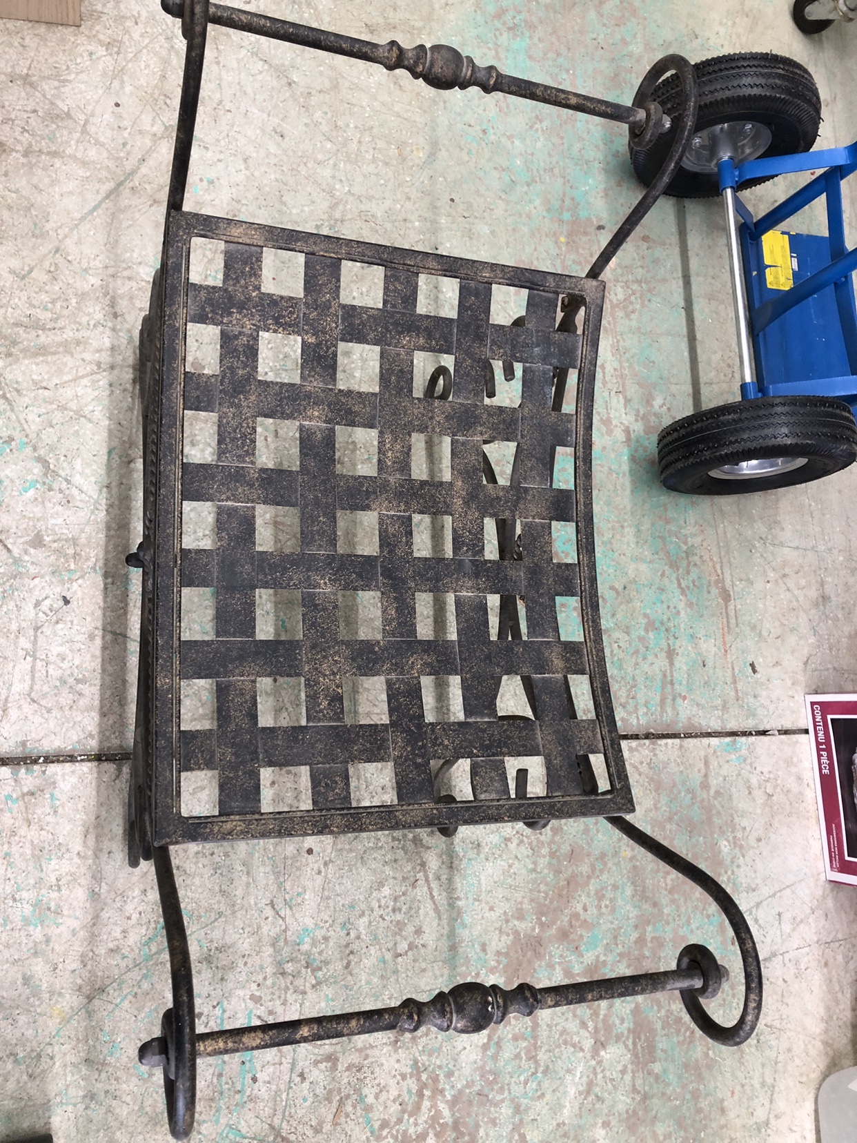 Wrought iron bench seat - photo 3