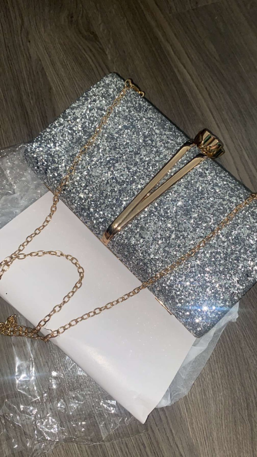 Silver glitter clutch - photo 5