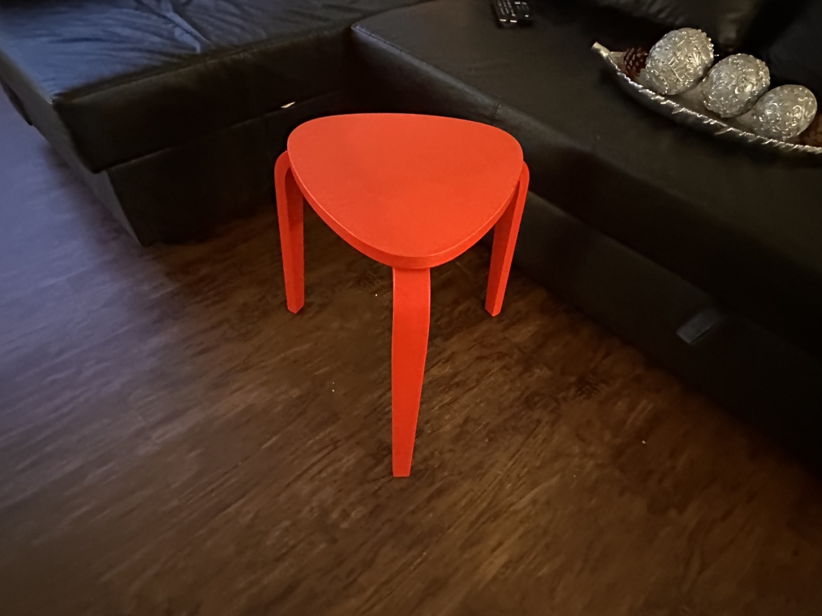 Red side table