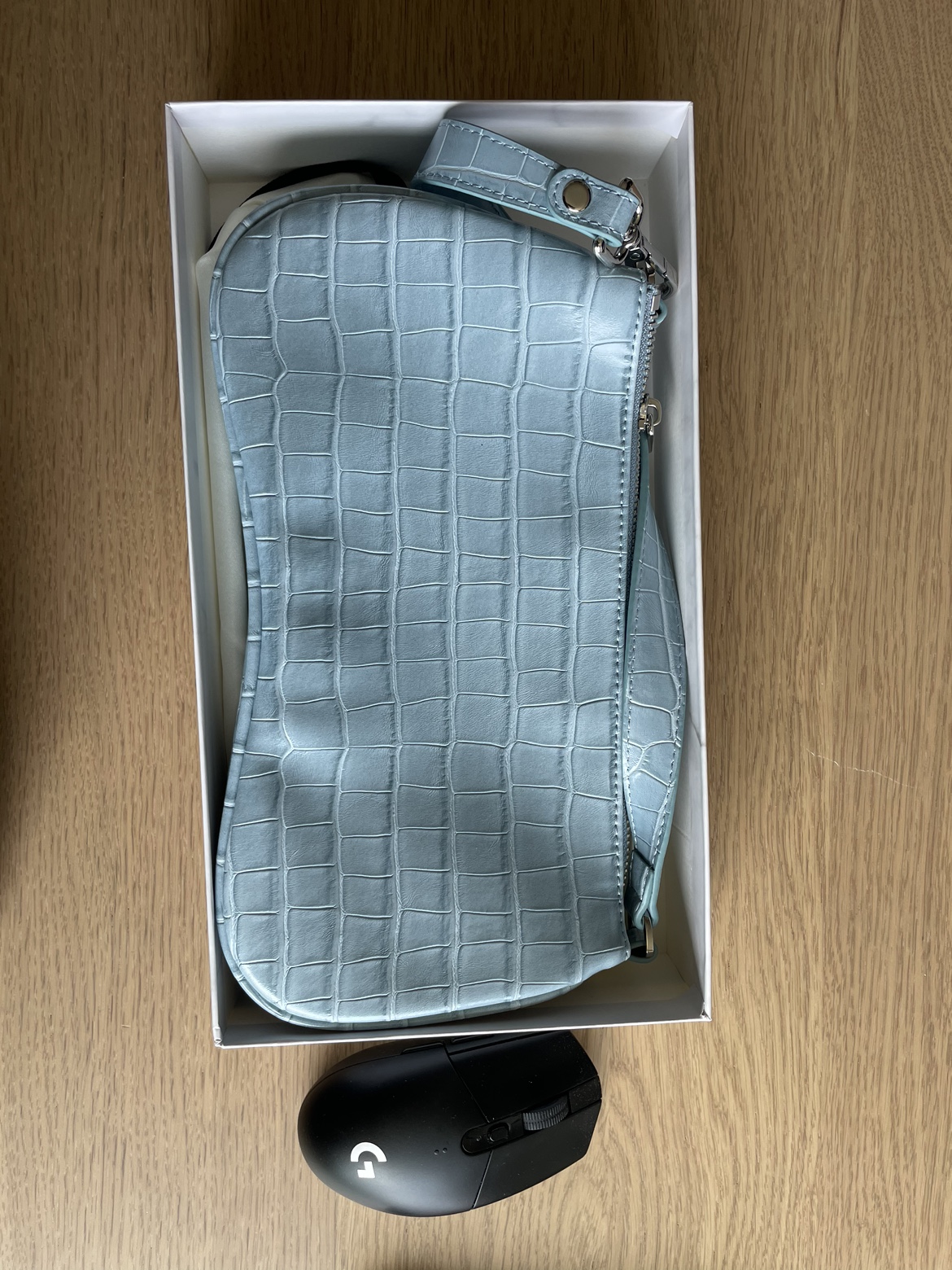 JW PEI Eva Shoulder Bag ice croc thumbnail
