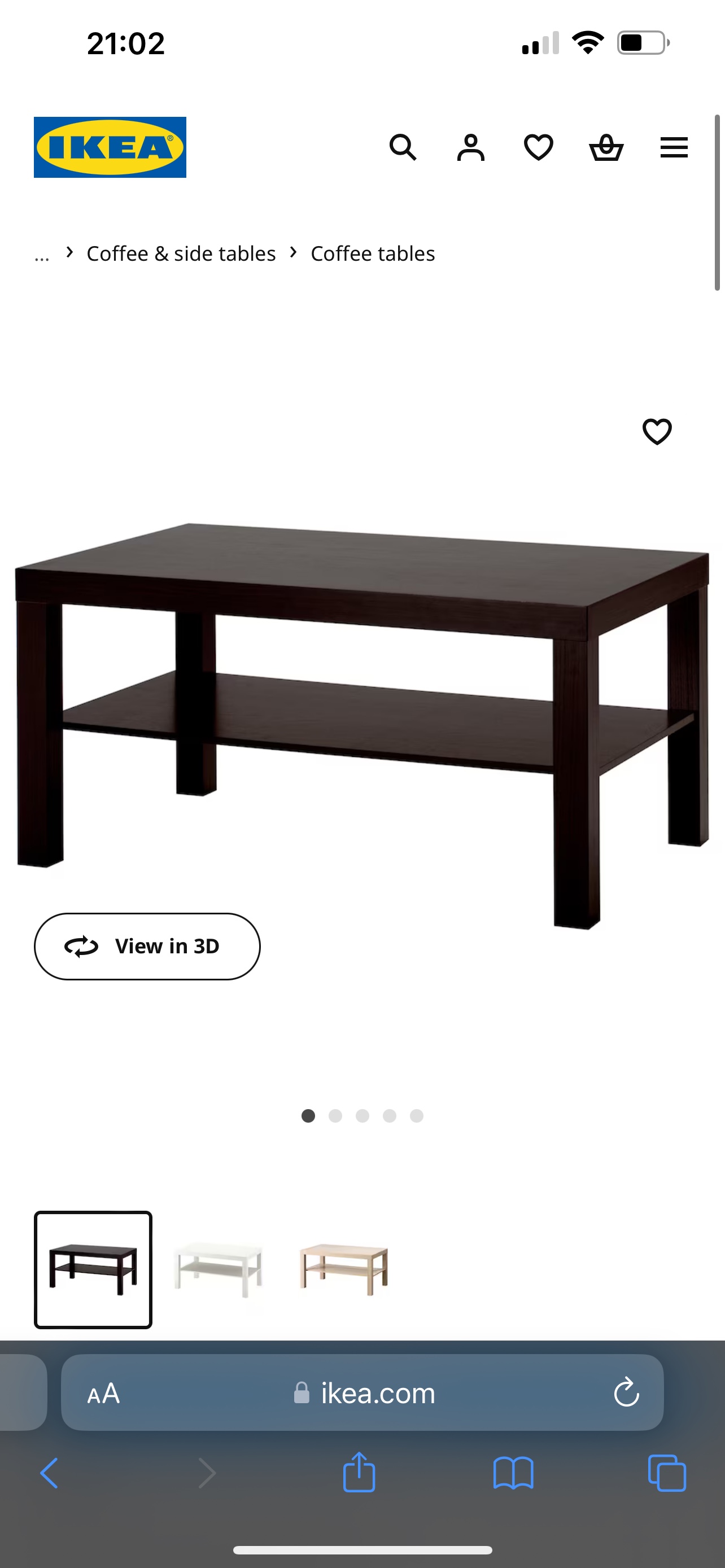 IKEA Coffee table, black-brown - photo 3