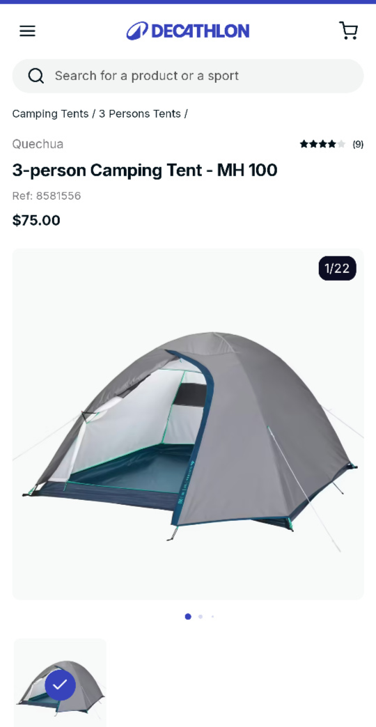 Waterproof and Sturdy Tent [Used only once] image indicator(2)