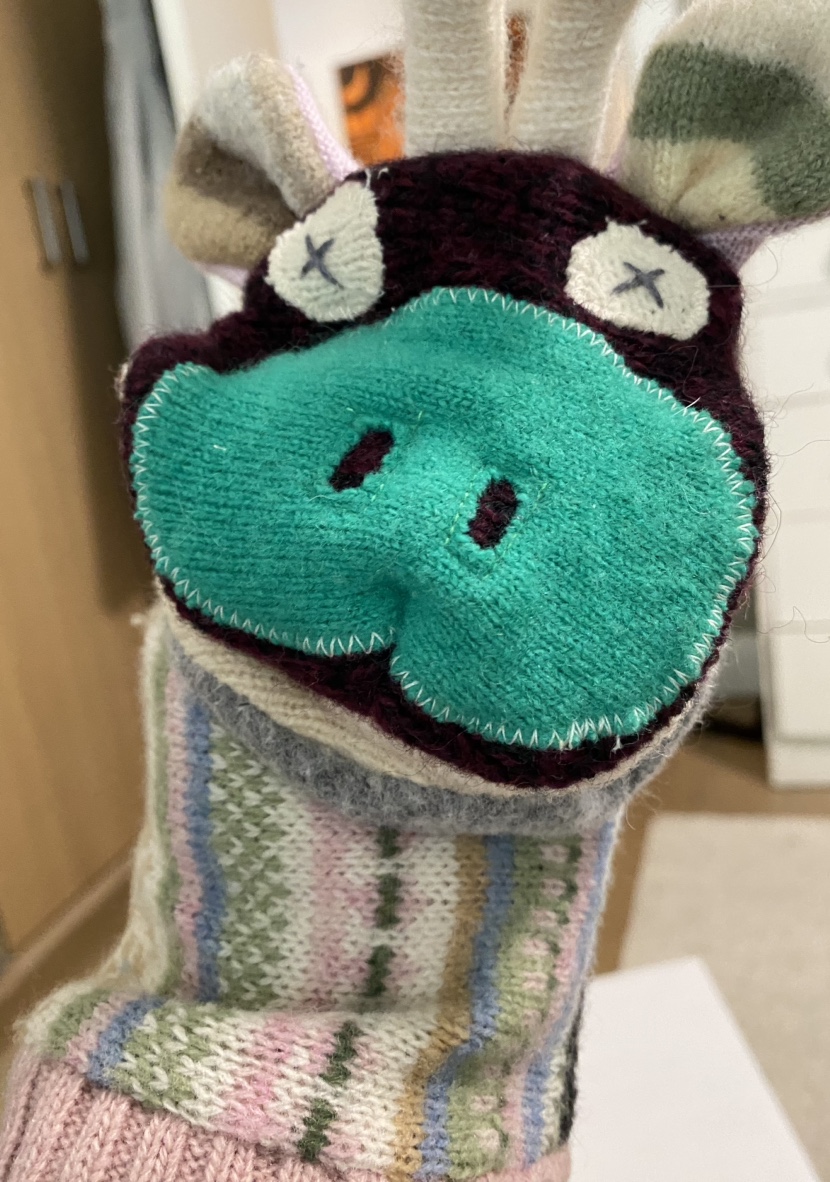 Cate& Levi hand puppet, reclaimed wool