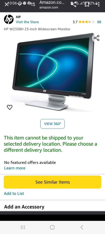 HP Monitor for Sale