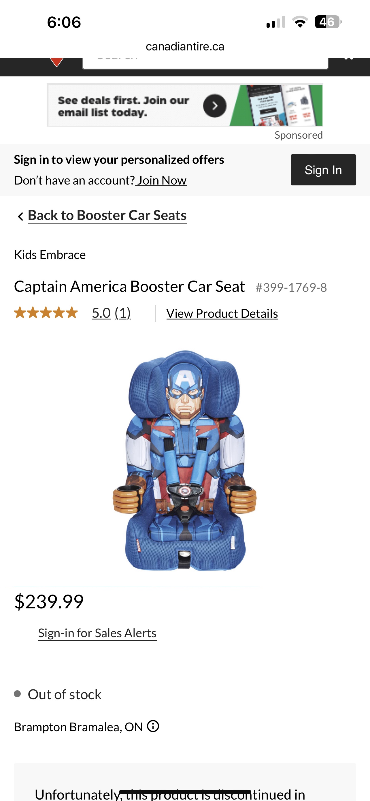 Captain America Booster Car Seat - photo 3
