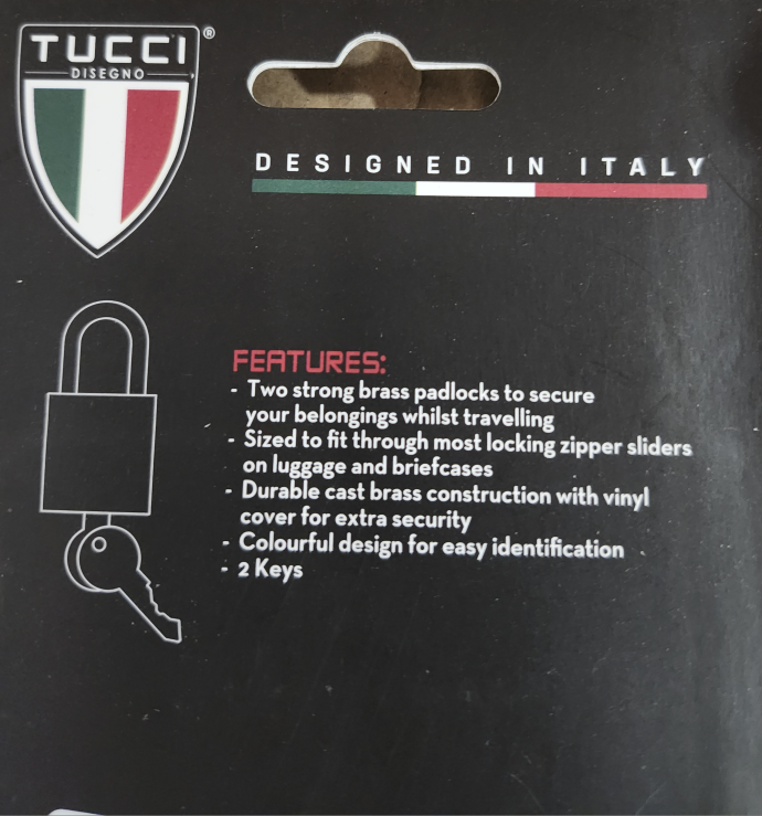 Tucci Travel Accessories Colour Coated Luggage Key Pad Lock image indicator(5)