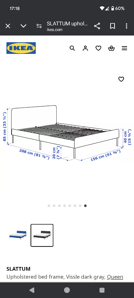 Queen size bed frame from IKEA - photo 3