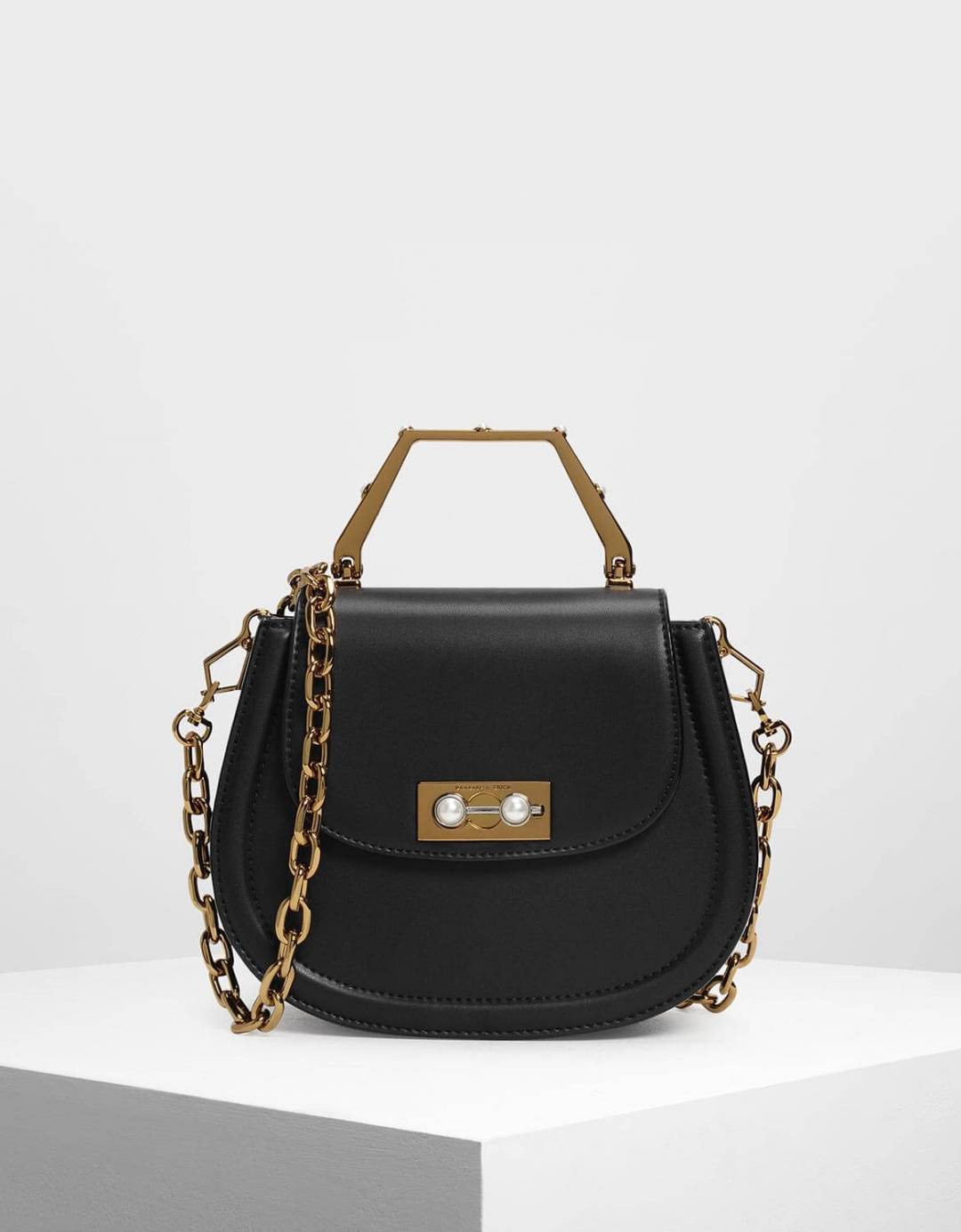 charles and keith  Metal Top Handle Bag