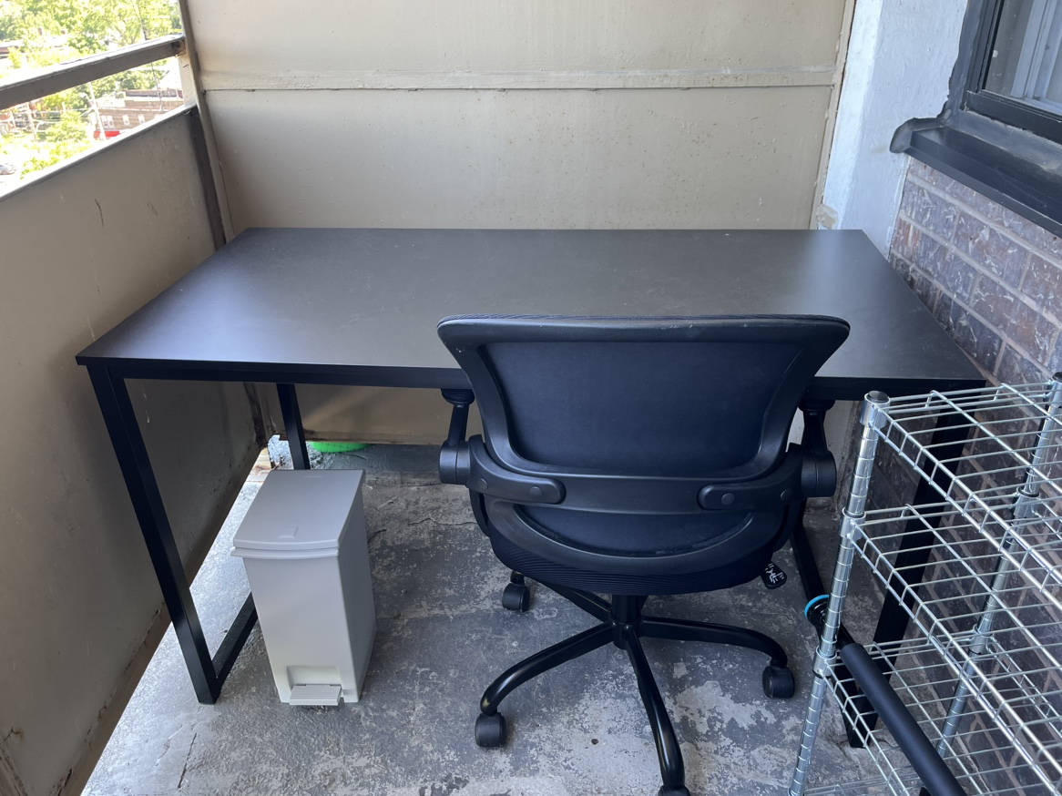 Desk and chair