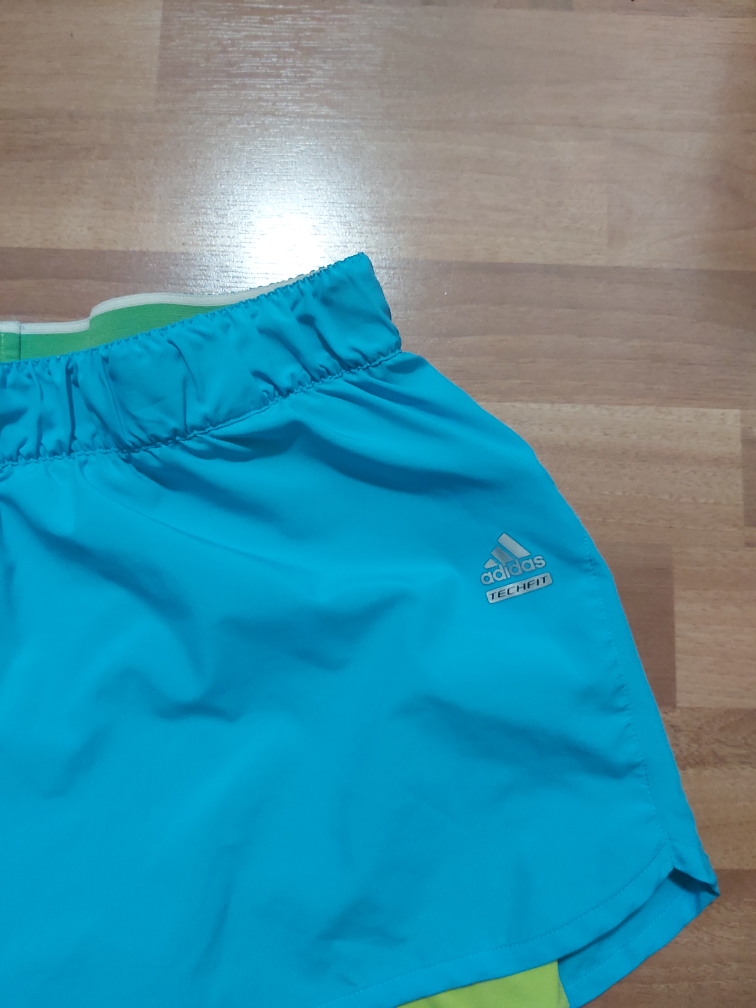 Adidas Blue and Green Running Shorts Size Medium (M) image indicator(2)