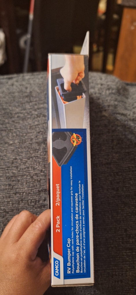 Camco No Insect RV Bumper Cap | Features Vent Holes image indicator(6)