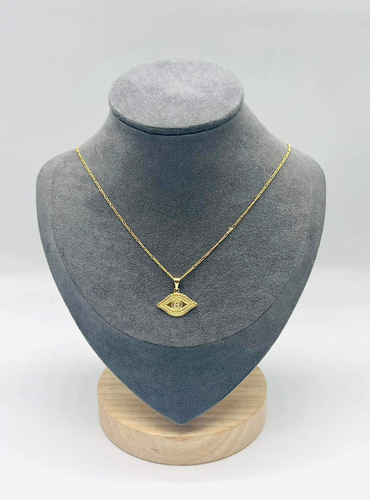 18k eye evil necklace
