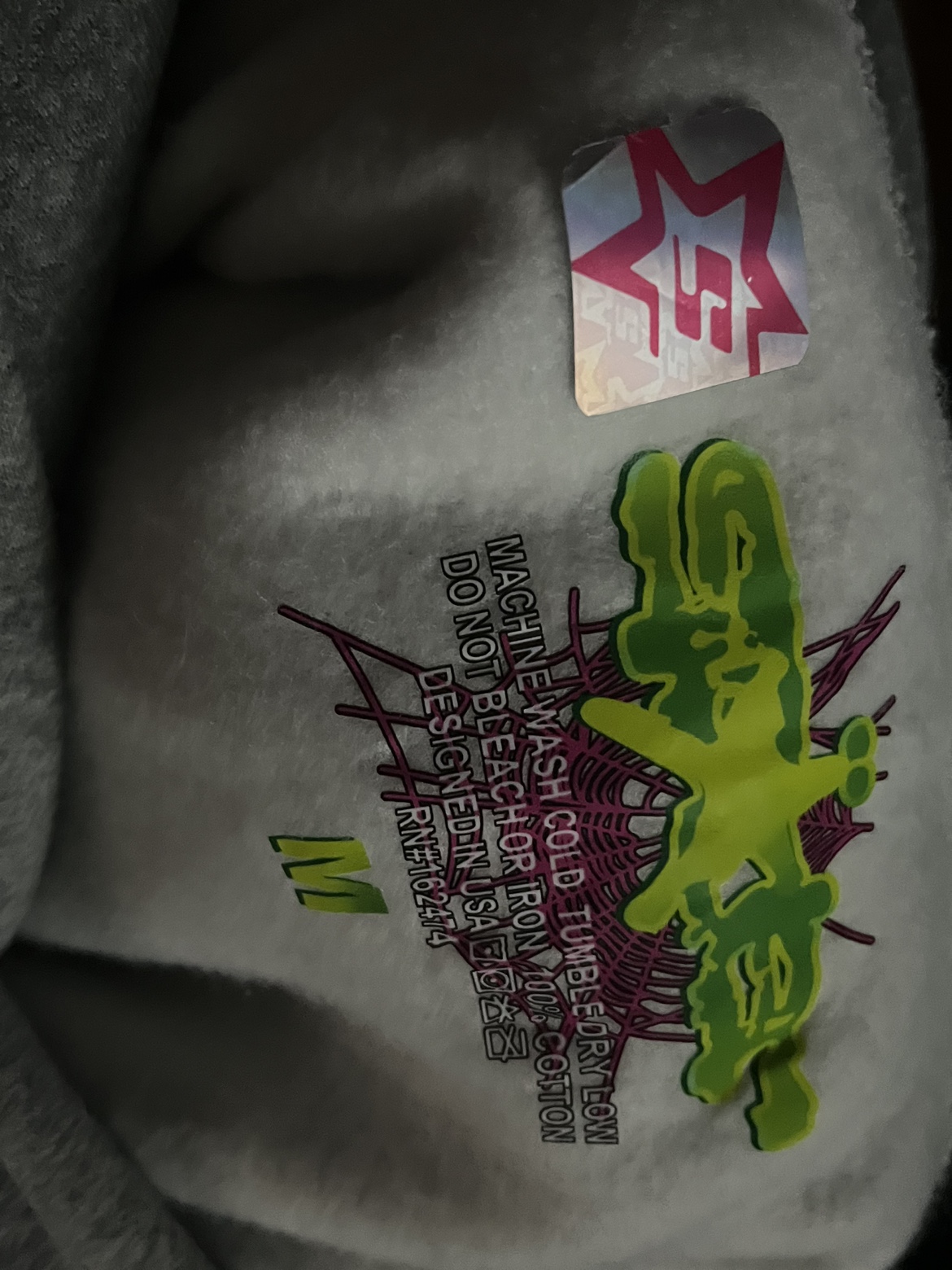 Sp5der / Spider Hoodie Beluga Grey M - photo 3