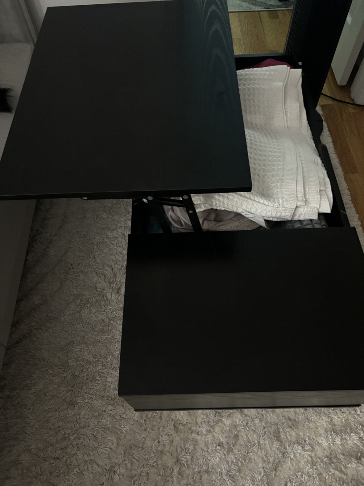 Lift top coffee table with storage - photo 2