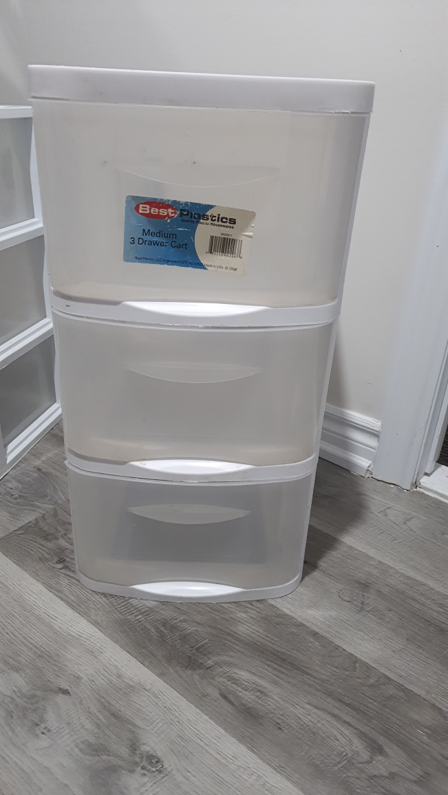 Clear 3 Drawer Storage Chest System