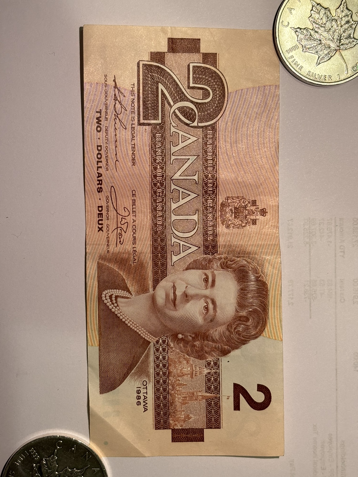 Highly Collectible Canadian Old $2 Note