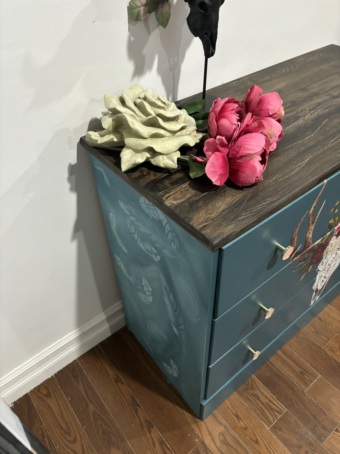 Teal bohemian dresser image indicator(4)